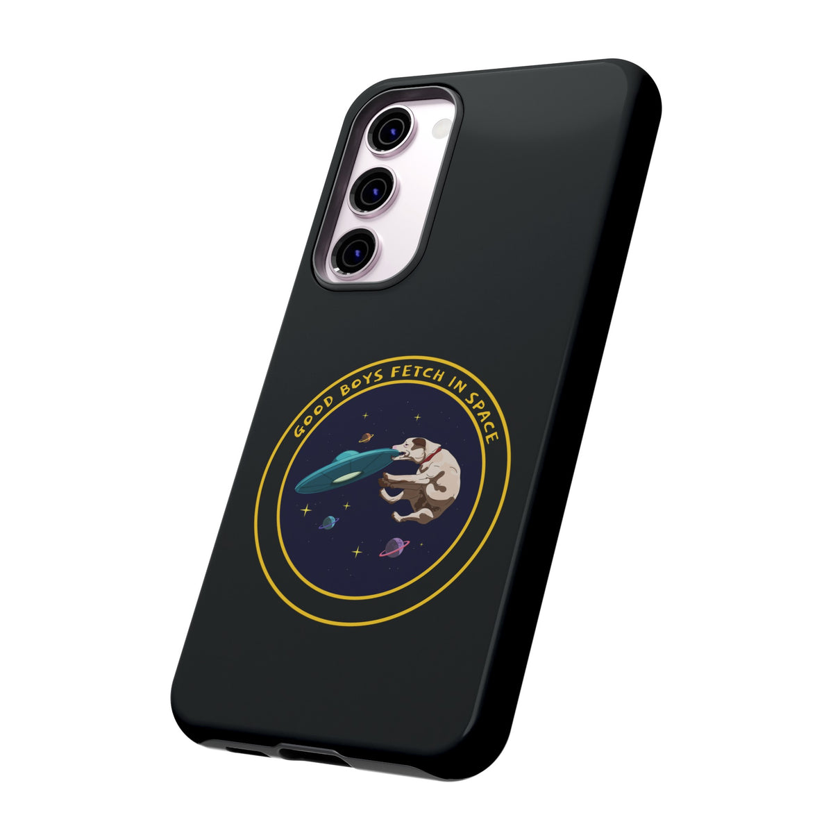 Fetch In Space Dog UFO Tough Samsung Galaxy Mobile Cases