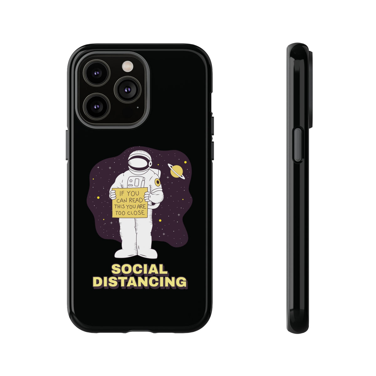 Social Distancing Astronaut iPhone Cases