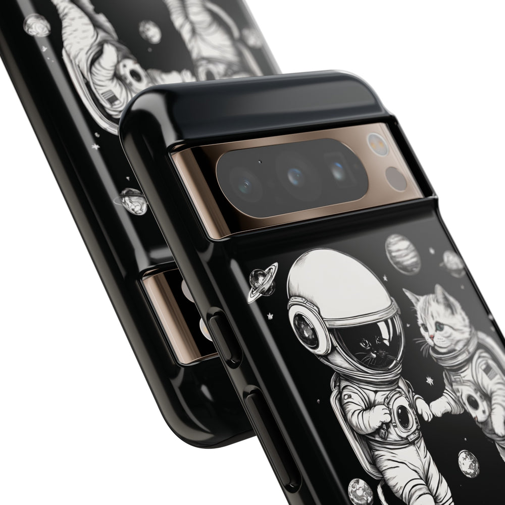 Space Kitties Google Pixel Case Astronaut Cats Mobile Cover