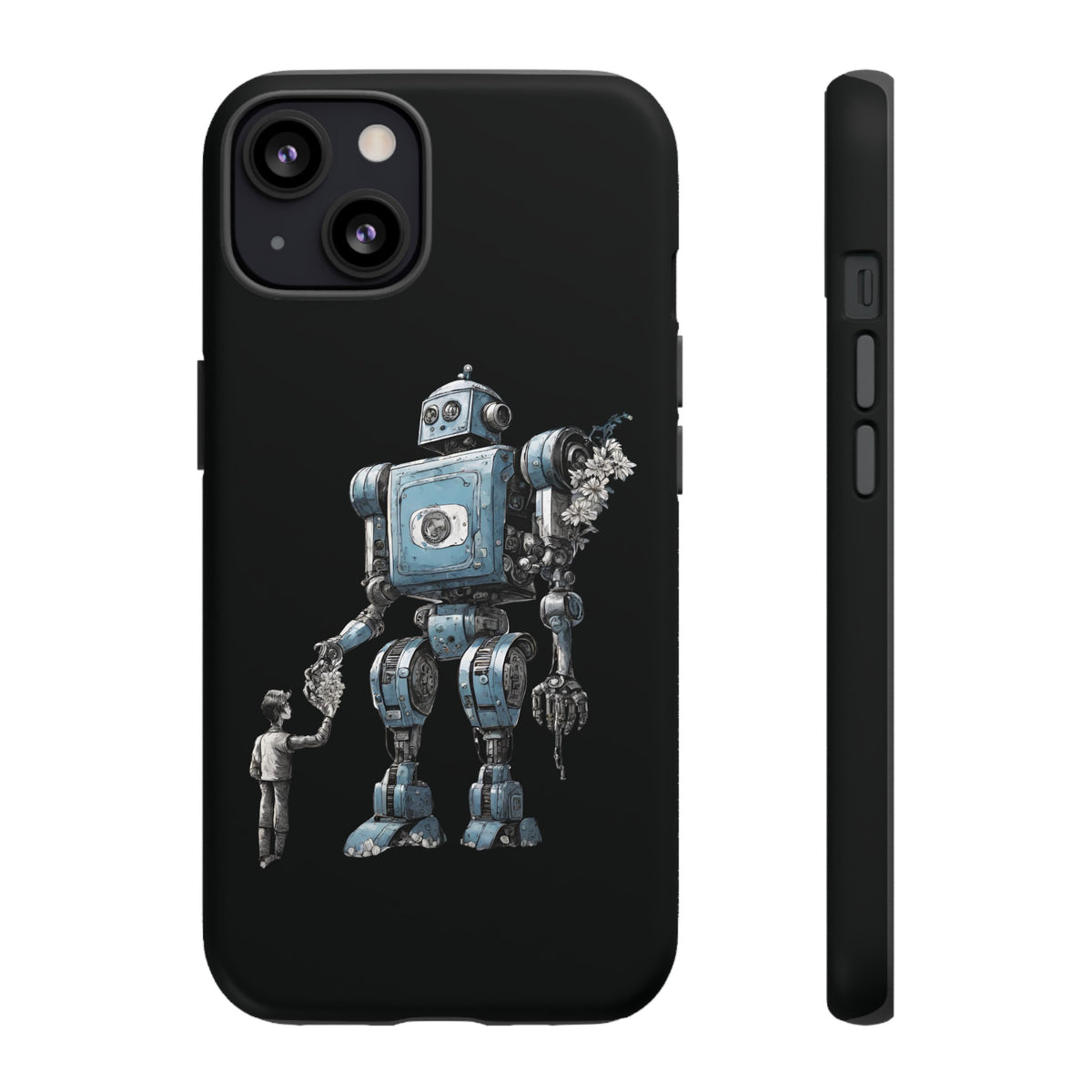 Flowers Robot SpaceArt Sci-Fi Tough iPhone Mobile Cases