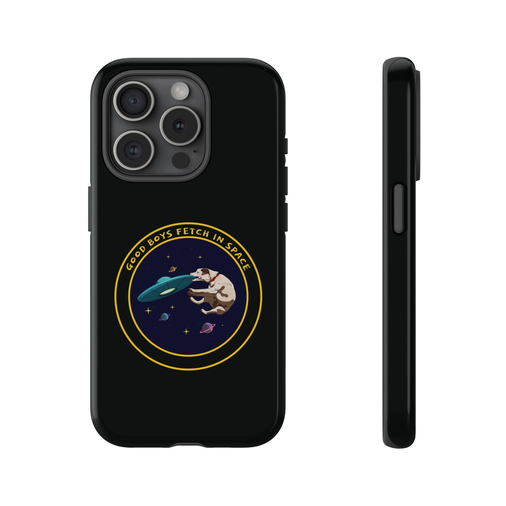 Good Boys Fetch in Space: Funny Dog Sci-Fi iPhone Cases