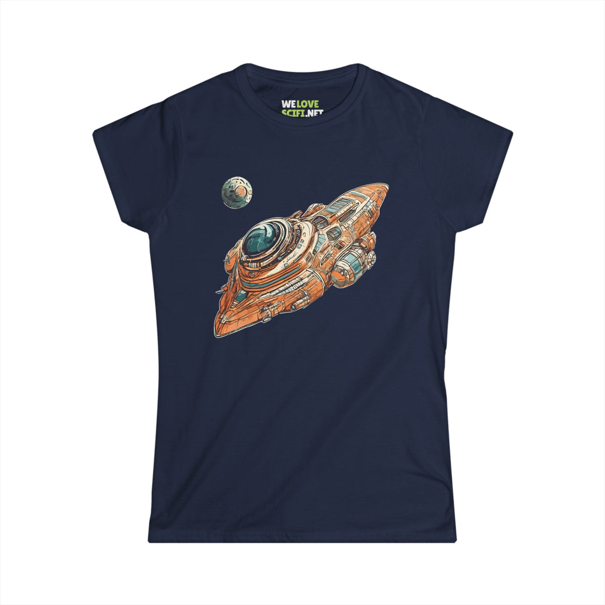 Spaceship 76 Sci-Fi Woman Tee - Trendy Sci-Fi Apparel