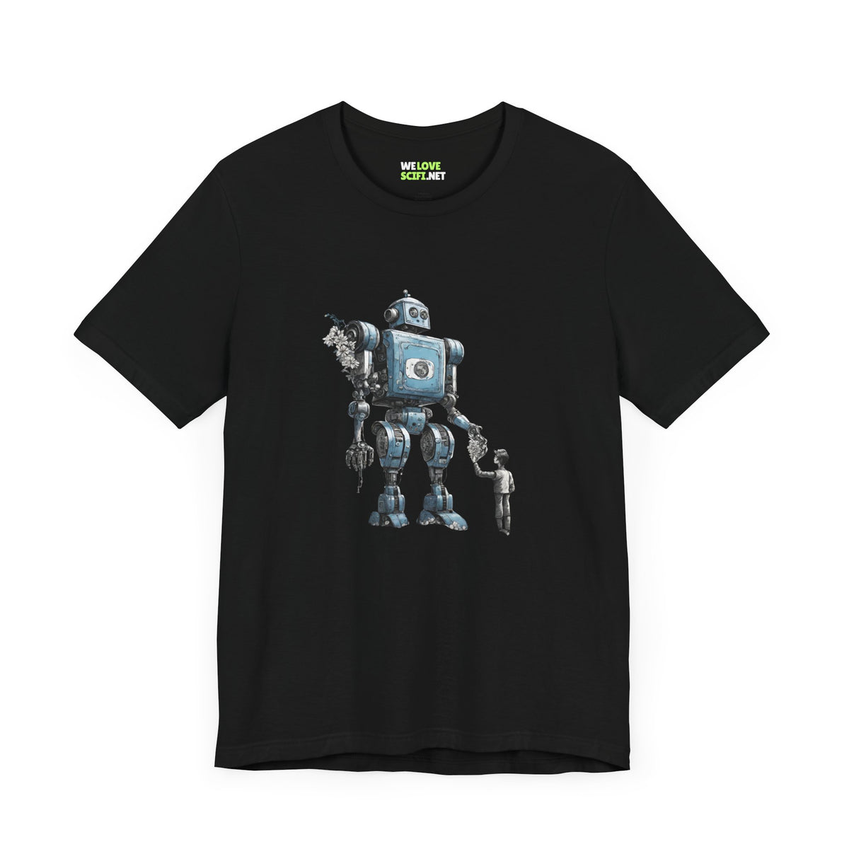 Bringing You Flower Robot SpaceArt SciFi T-Shirt-welovescifi