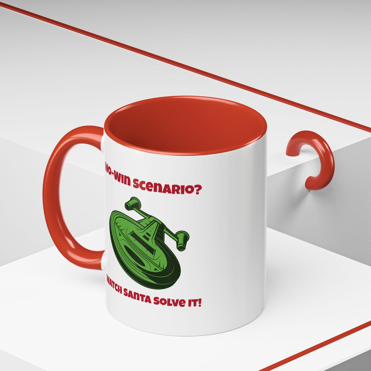 No Win Scenario SciFi Christmas Accent Mug-welovescifi.net