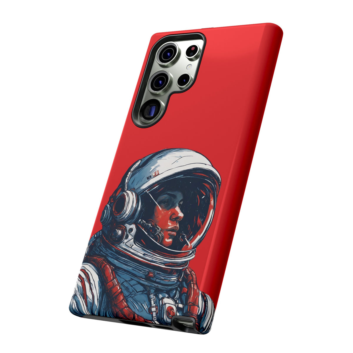 Astronaut In Red SpaceArt Tough Samsung Galaxy Mobile Cases