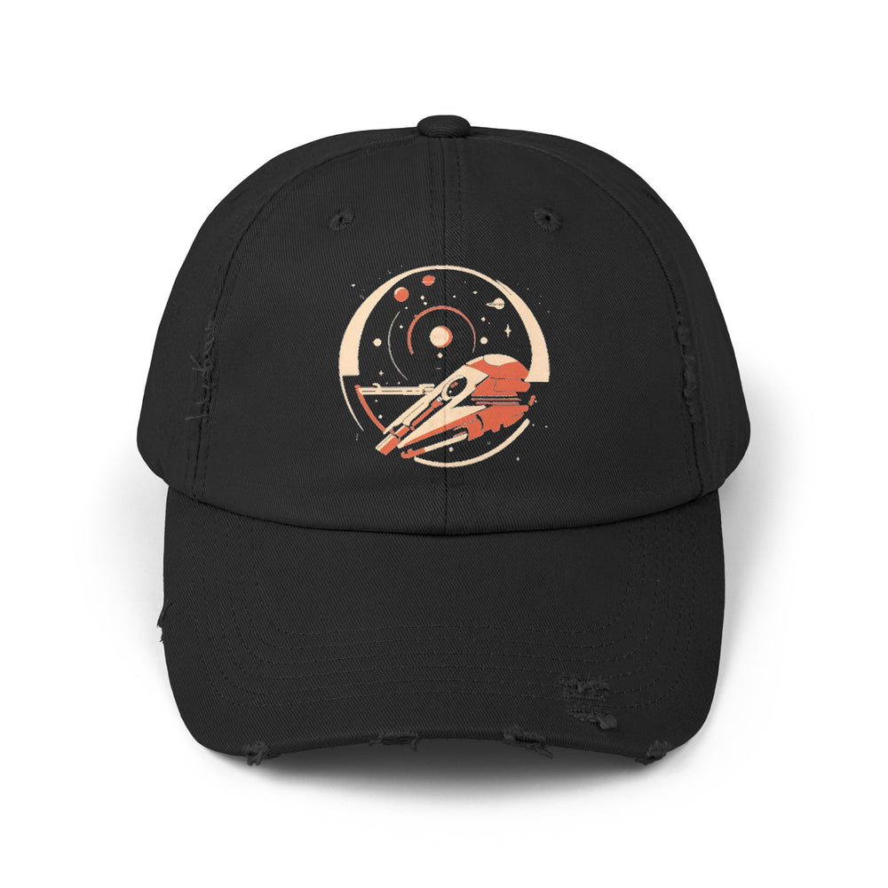 SpaceStation No198 SpaceArt Unisex Distressed Cap