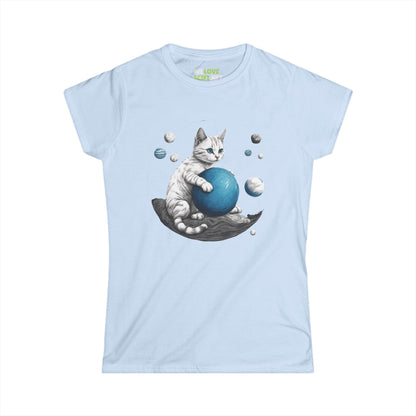 space player cat tee-Space Player Cat 2 Woman's Tee