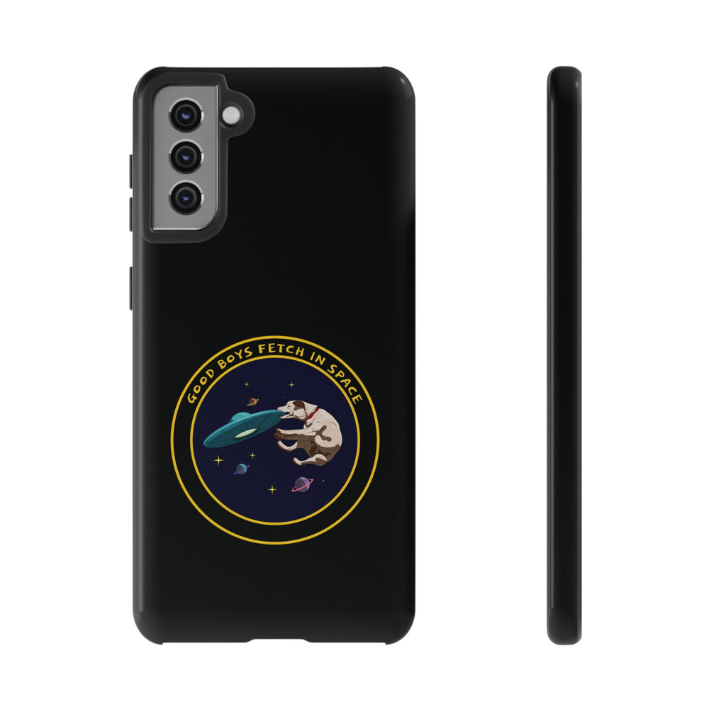 Fetch In Space Dog UFO Tough Samsung Galaxy Mobile Cases