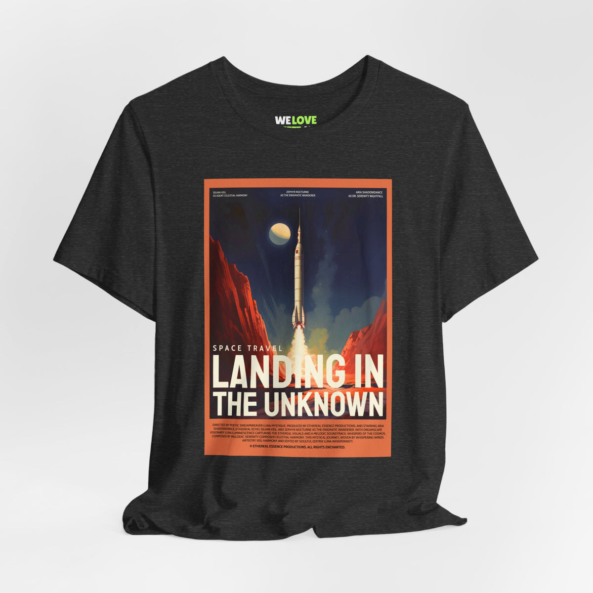 Retro Sci-Fi T-Shirt | Landing in the Unknown | WeLoveSciFi