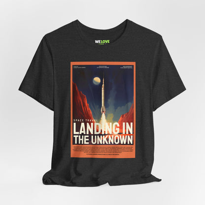 Retro Sci-Fi T-Shirt | Landing in the Unknown | WeLoveSciFi