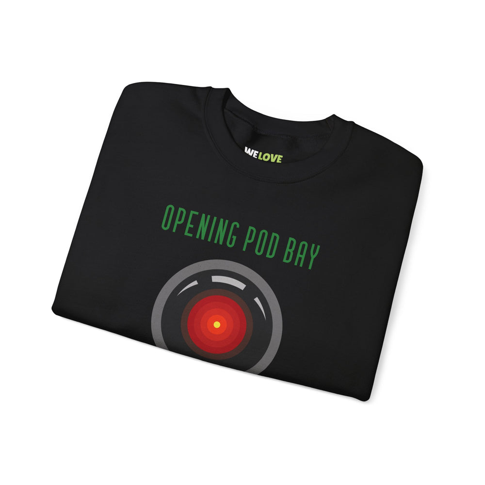 Opening Pod Bay Funny HAL9000 Christmas Crewneck Sweatshirt-welovescifi.net