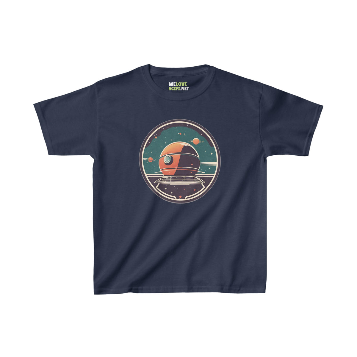 SpaceStation-No15 Kids Heavy Cotton Tee Space Art Astronaut