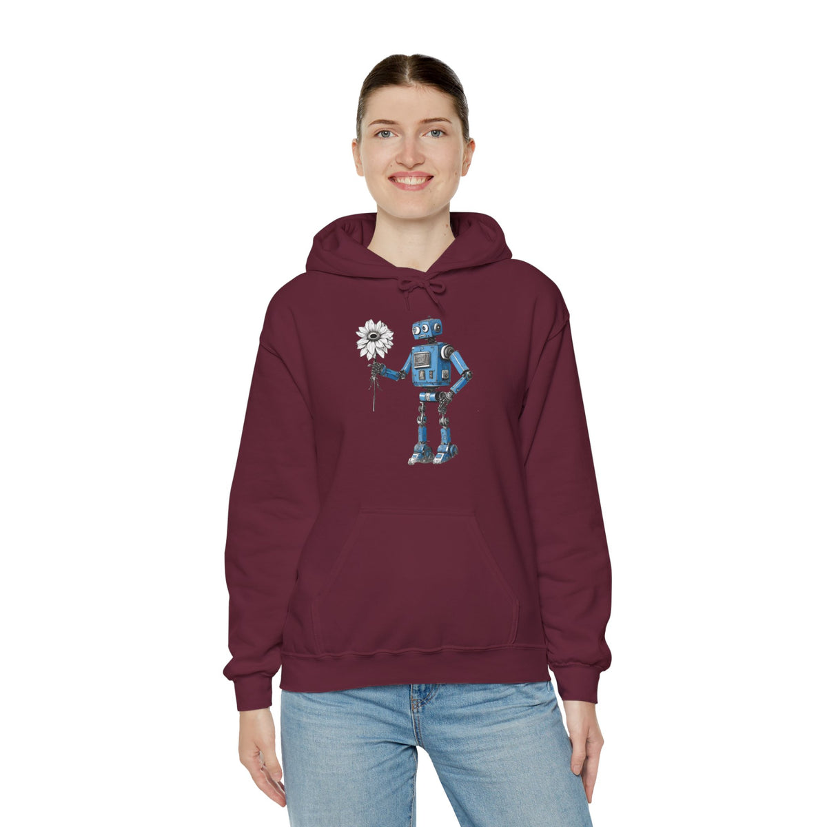 Robot Space Art Hoodie | Maybe Baby Sci-Fi Hoodie