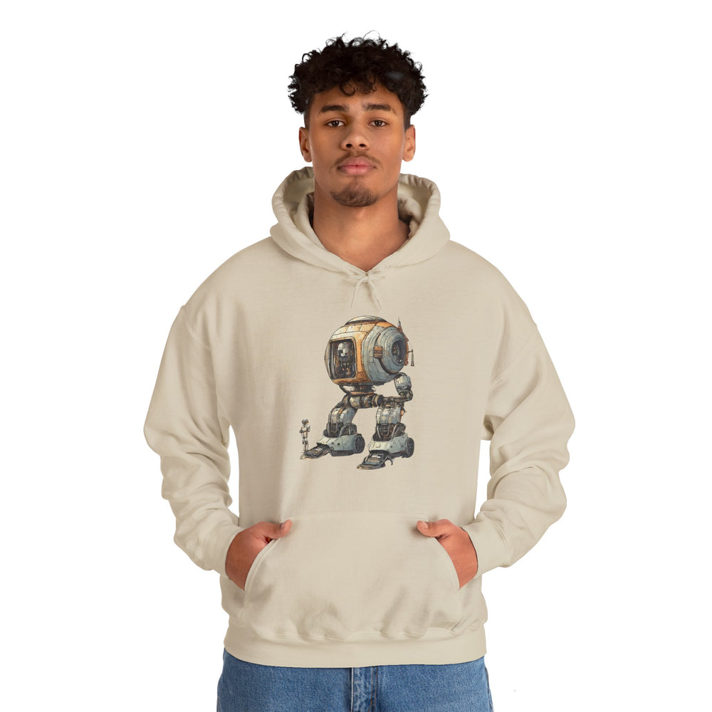 Let's Take a Ride Robot Space Art Hoodie - Sci-Fi Design