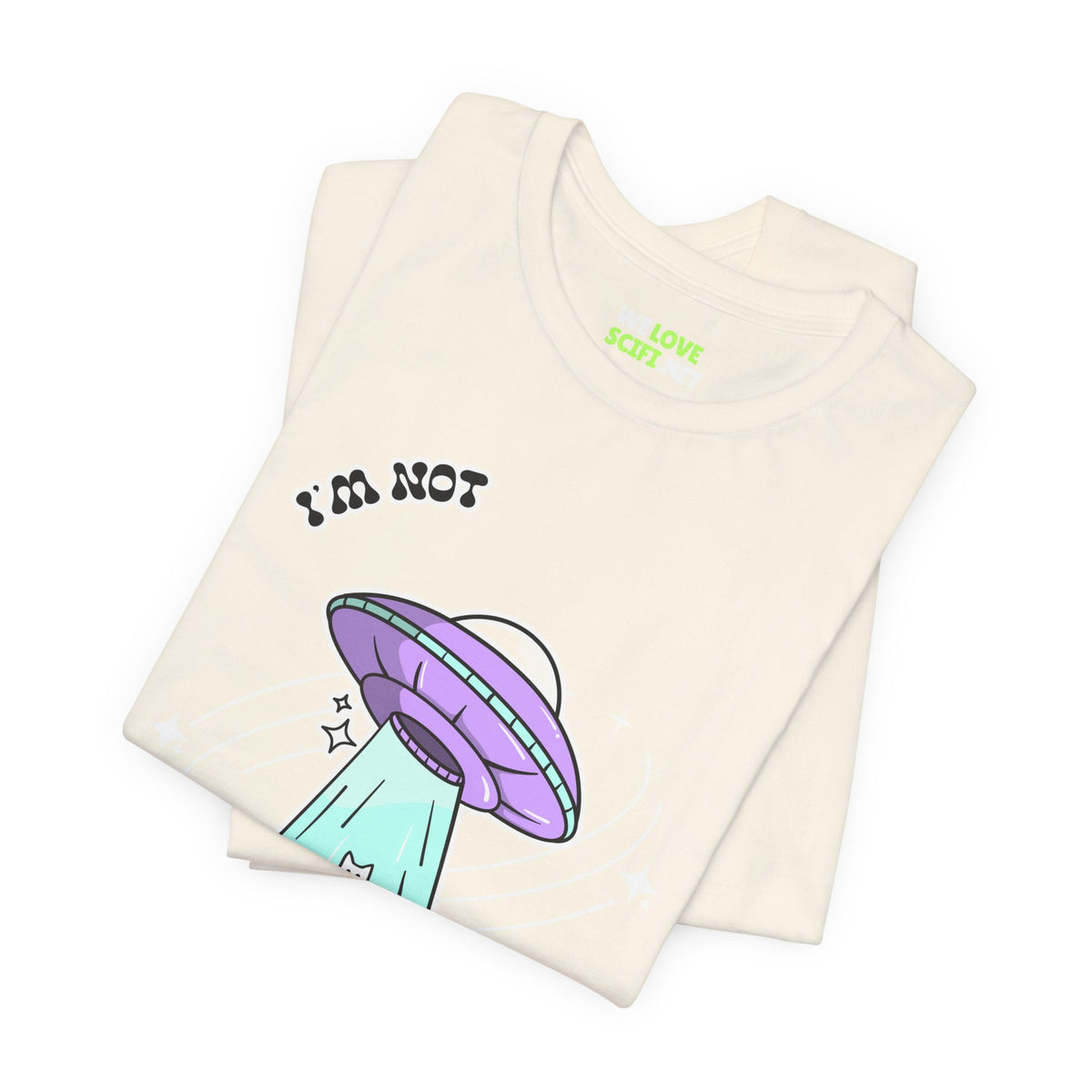 Sci-Fi T-Shirt - I Am Not a Cow Cat UFO | We Love SciFi