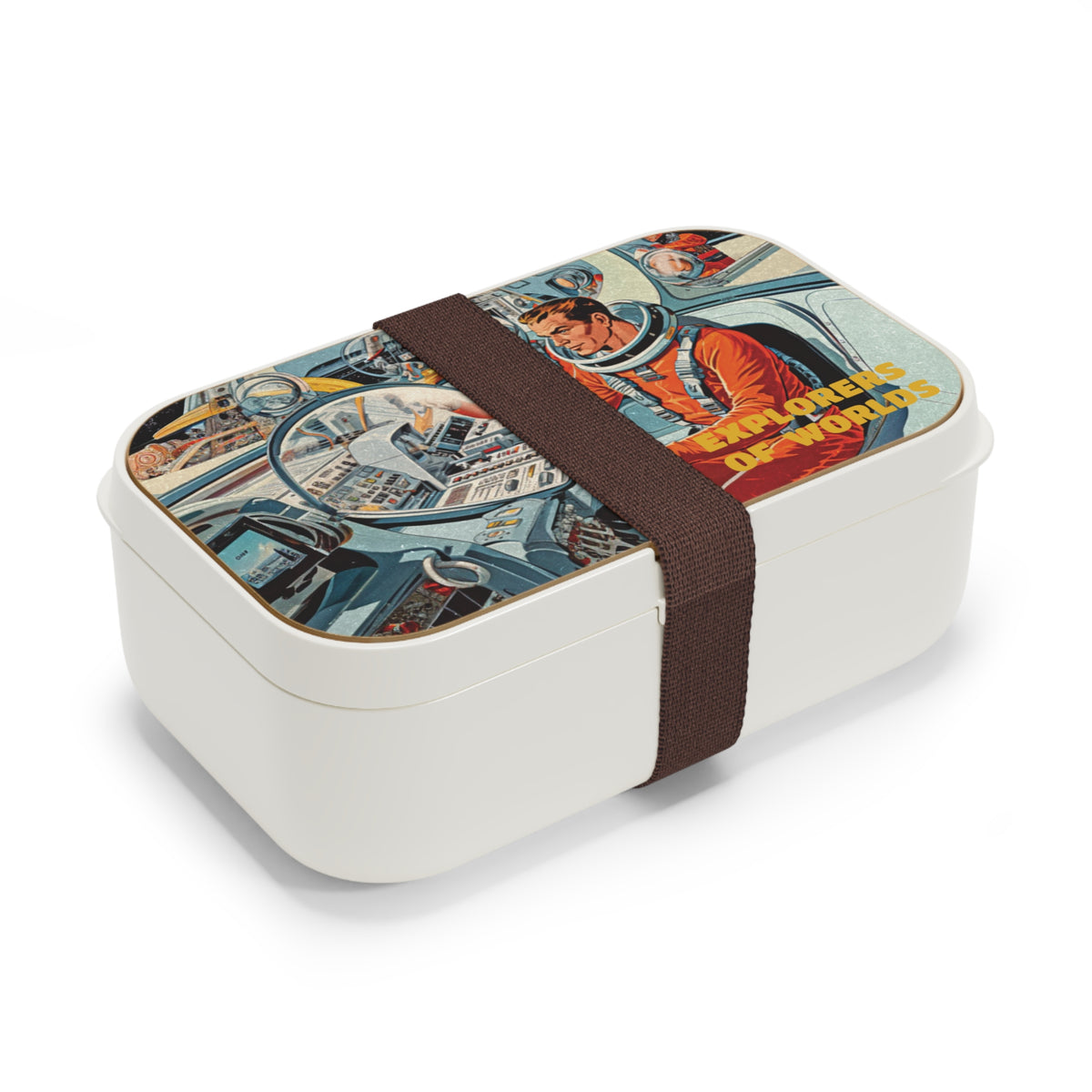 Explorers of Worlds Retro UFO Comic Bento Lunch Box