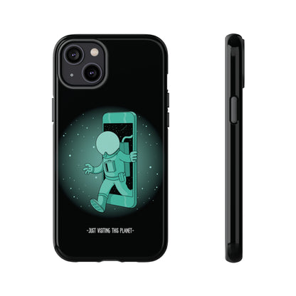 Funny Astronaut iPhone Cases Just Visiting This Planet SciFi