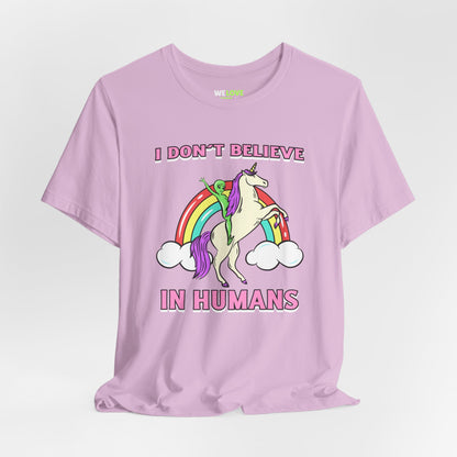 Humans Unicorn UFO Sci-Fi T-Shirt - Sci-Fi T-Shirt