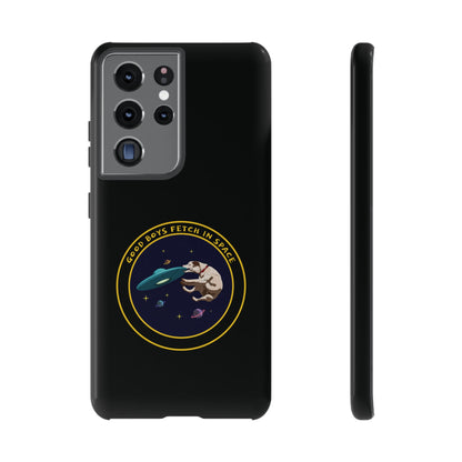 Fetch In Space Dog UFO Tough Samsung Galaxy Mobile Cases