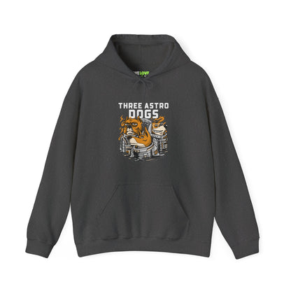 Three Astro Dogs Funny Sci-Fi Hoodie-welovescifi.net