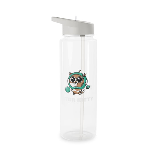 Astronaut Cat Water Bottle - Funny Star Kitty Tritan Bottle