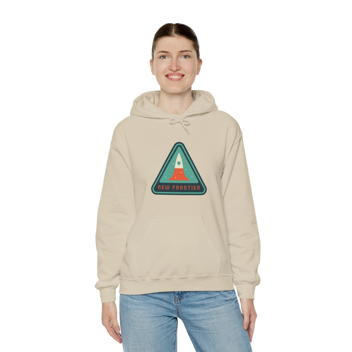 New Frontier Sign Retro Sci-Fi Hoodie | Retro Sci-Fi Hoodie