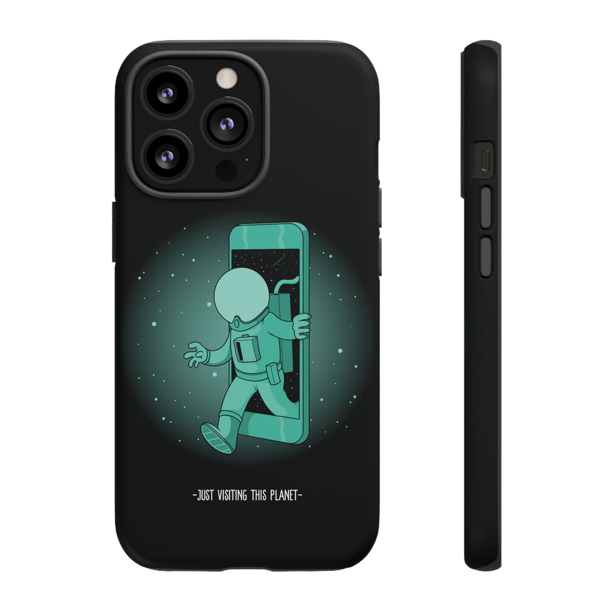 Funny Astronaut iPhone Cases Just Visiting This Planet SciFi