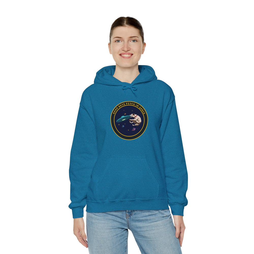 Good Boys Fetch In Space Funny Dog Sci-Fi Hoodie-welovescifi