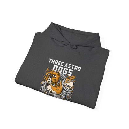 Three Astro Dogs Funny Sci-Fi Hoodie-welovescifi.net