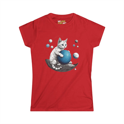 space player cat tee-Space Player Cat 2 Woman's Tee