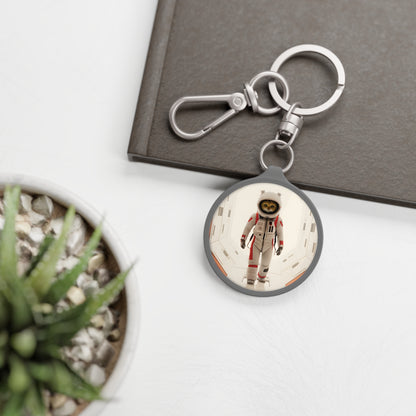 Cat Odyssey Funny Astronaut Keyring Tag-welovescifi.net