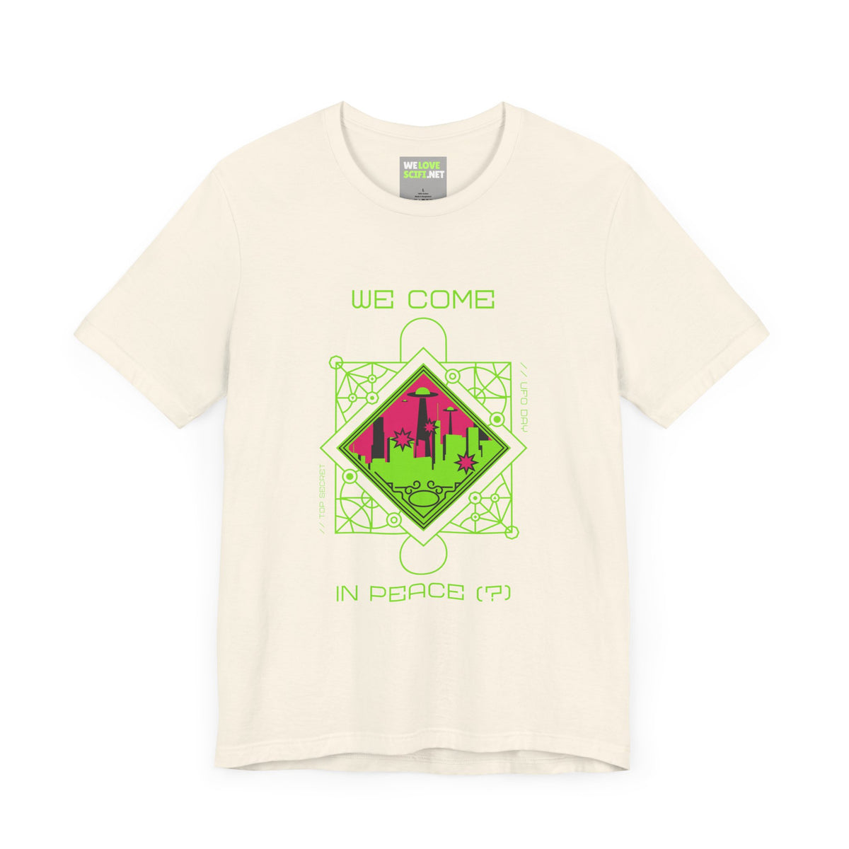 We Come In Peace(?) UFOs Sci-Fi T-Shirt-welovescifi.net