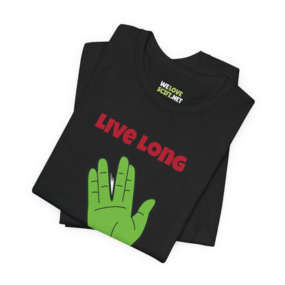 Live Long And Be Merry Funny Spock Christmas Unisex Tee-welovescifi.net