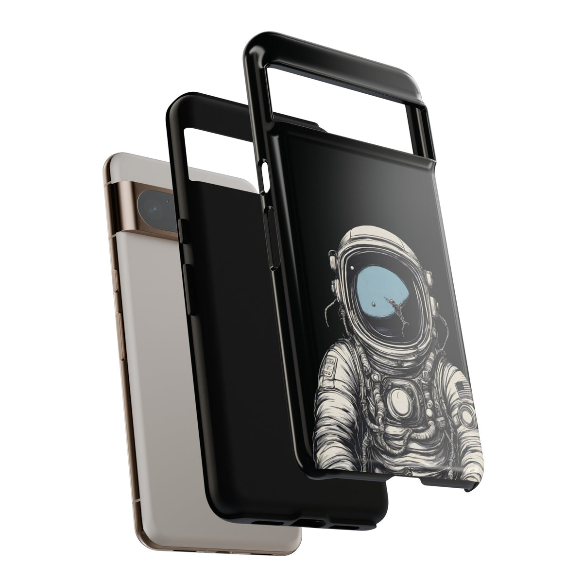 Hello Human Space Art Phone Case Tough Google Pixel Cover