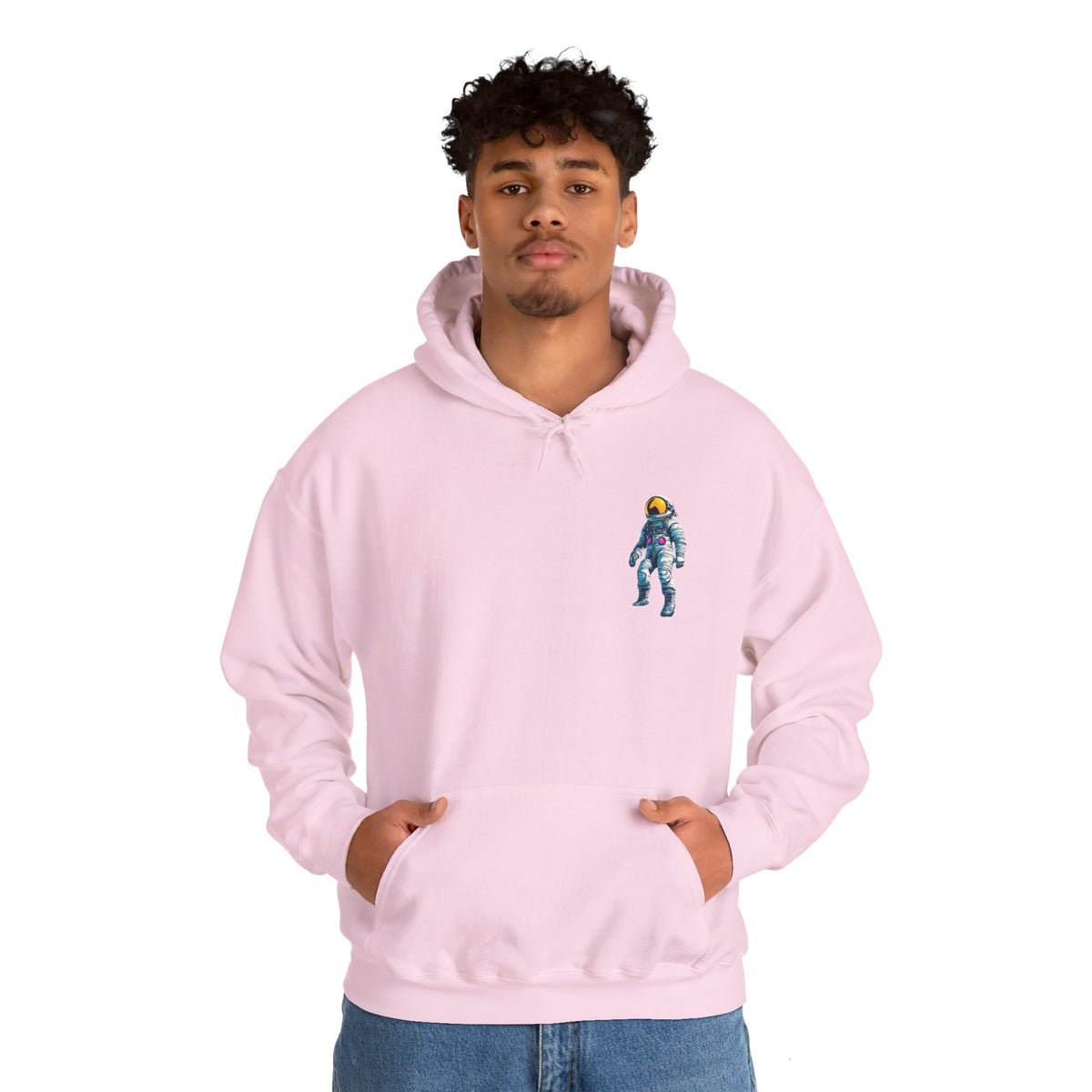 Jump Astronaut Space Art Hoodie - Sci-Fi Adventure Apparel