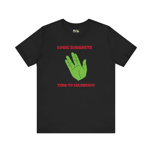 Logic Suggests Funny Spock Christmas Unisex Tee-welovescifi.net