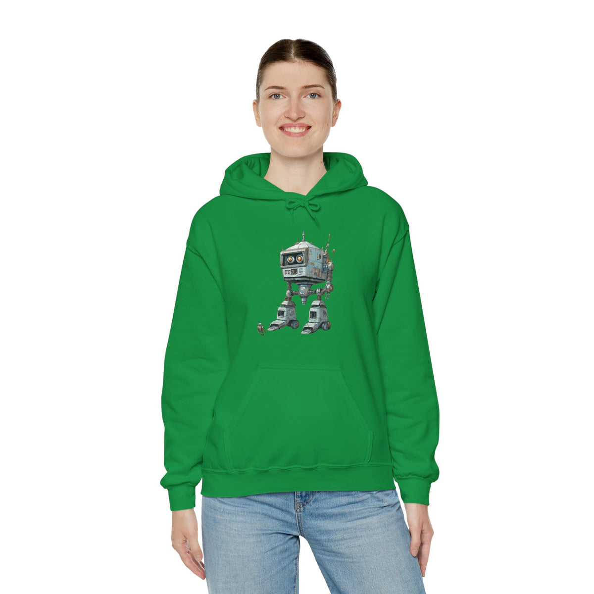 Get Out Of My Way Little Robot Spaceart Sci-Fi Hoodie