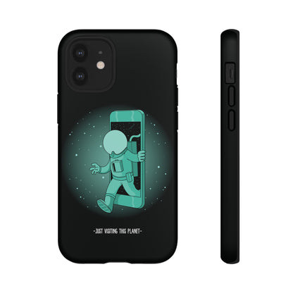 Funny Astronaut iPhone Cases Just Visiting This Planet SciFi