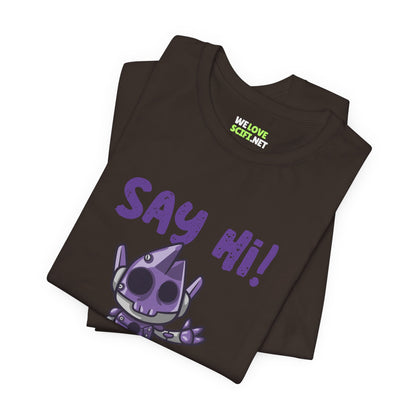 UFO t-shirt-Say Hi Funny UFO Sci-Fi T-Shirt We Love Sci-Fi