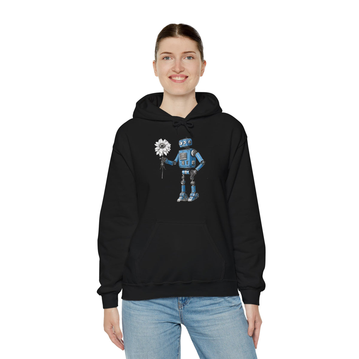 Robot Space Art Hoodie | Maybe Baby Sci-Fi Hoodie