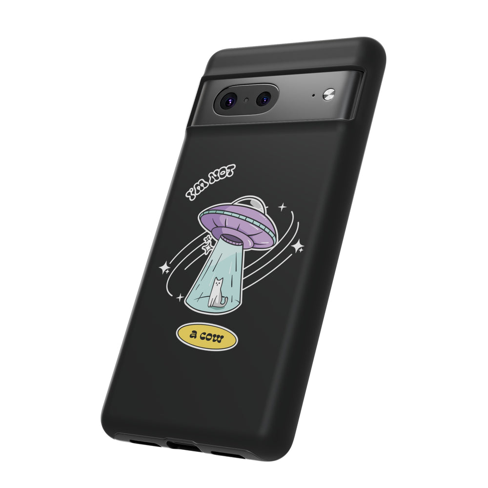 Funny UFO Google Pixel Cases Not a Roswell Cow SciFi Design