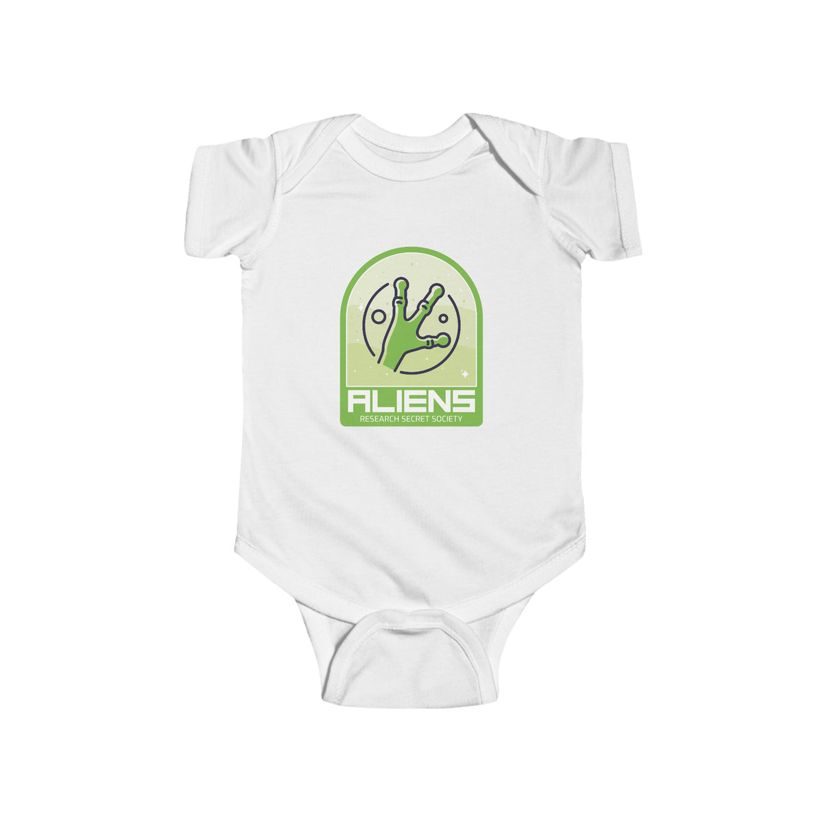 Funny Aliens Research UFO Baby Bodysuit - WeLoveSciFi.net