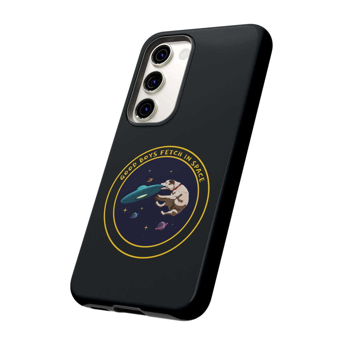 Fetch In Space Dog UFO Tough Samsung Galaxy Mobile Cases