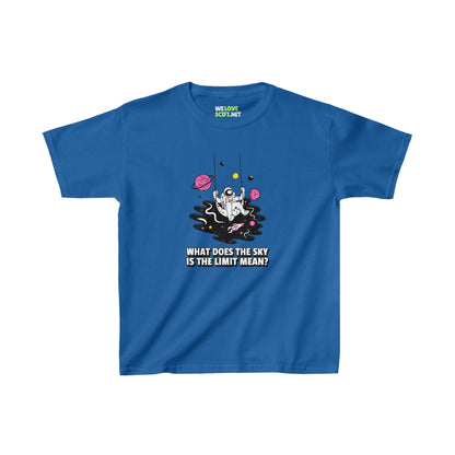 Kids Astronaut Tee - Sky is the Limit Funny Cotton T-Shirt