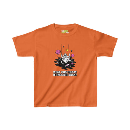 Kids Astronaut Tee - Sky is the Limit Funny Cotton T-Shirt