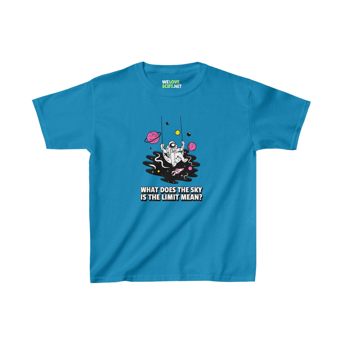 Kids Astronaut Tee - Sky is the Limit Funny Cotton T-Shirt