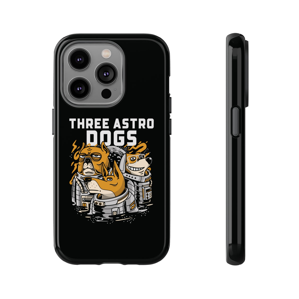 Three Astro Dogs Funny Sci-Fi Tough iPhone Mobile Cases-welovescifi.net