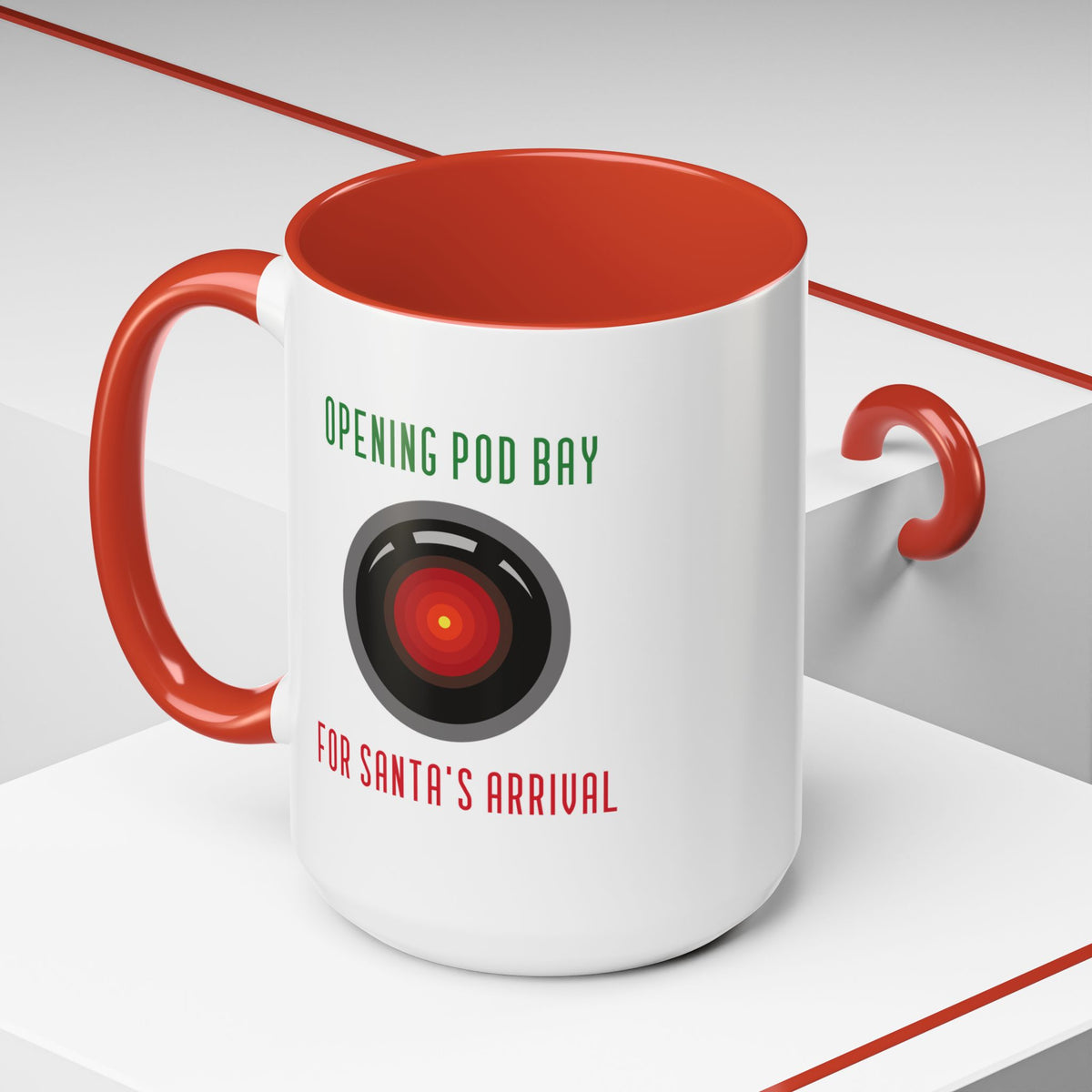 Opening Pod Bay Funny HAL9000 Christmas Accent Mug-welovescifi.net