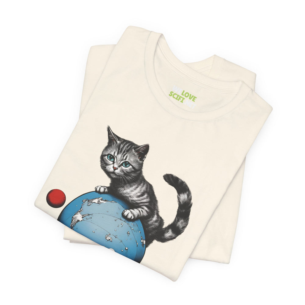 Space Player Cat 3 Sci-Fi T-Shirt | We Love Sci-Fi