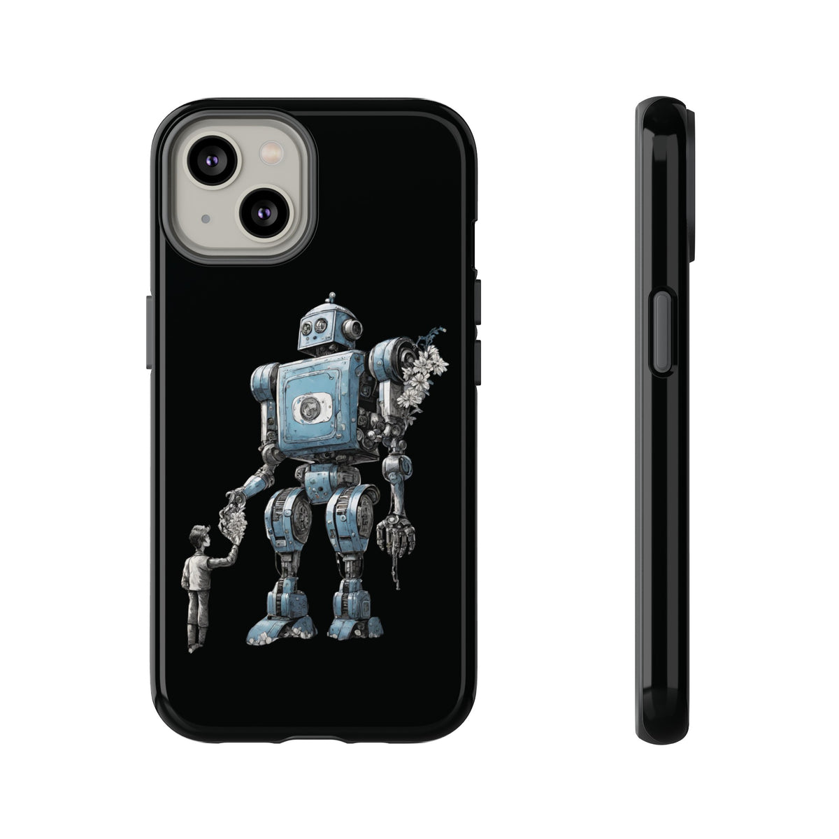 Flowers Robot SpaceArt Sci-Fi Tough iPhone Mobile Cases